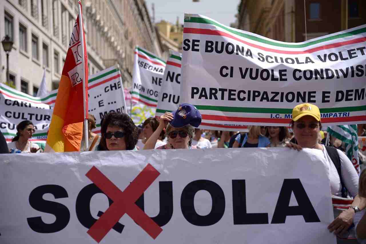 Protesta scuole Azzolina