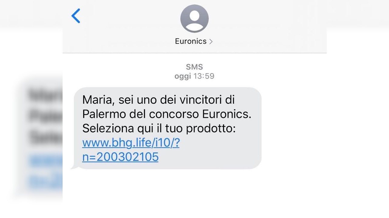 truffa sms concorso a premi