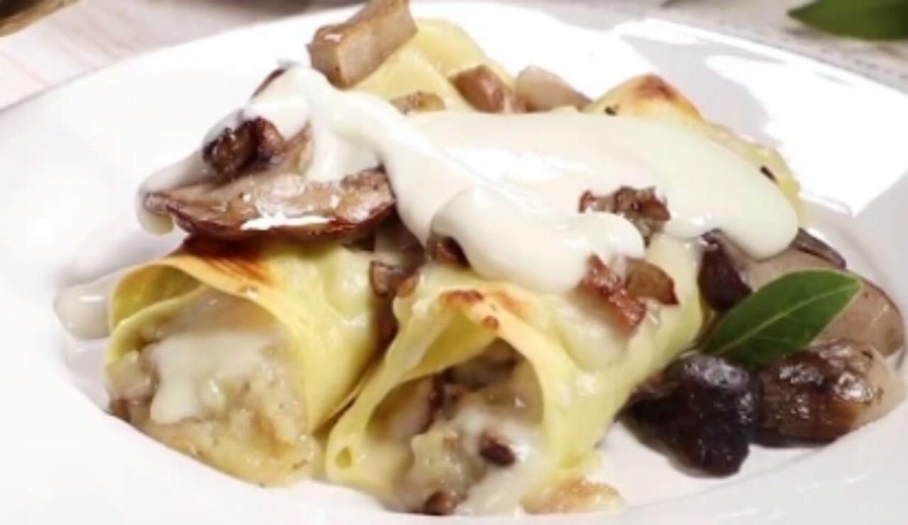 cannelloni con funghi misti