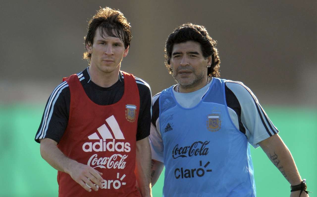 Maradona con Messi