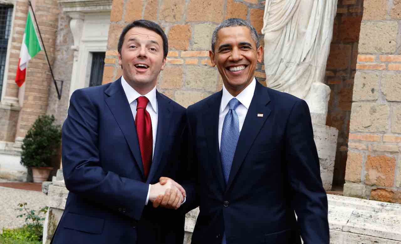 stretta di mano Renzi Obama