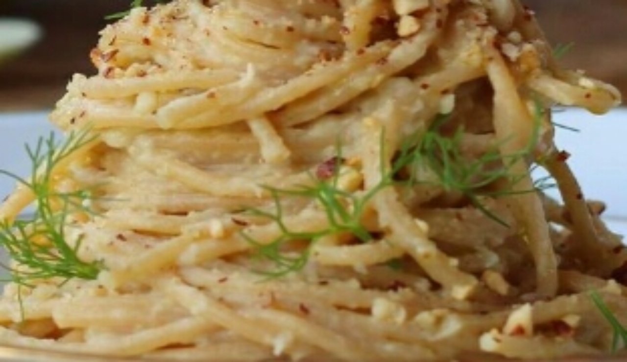 linguine al pesto finocchi