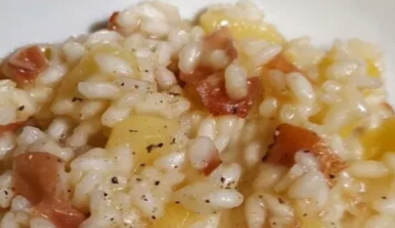 risotto mele e speck