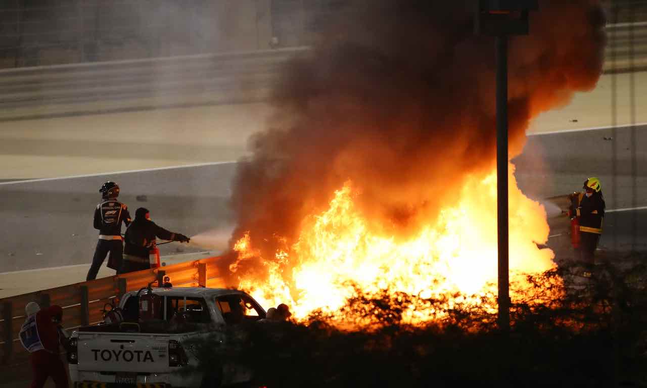 incidente Grosjean fiamme