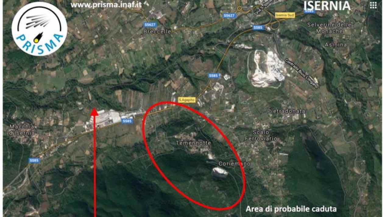 meteorite molise mappa