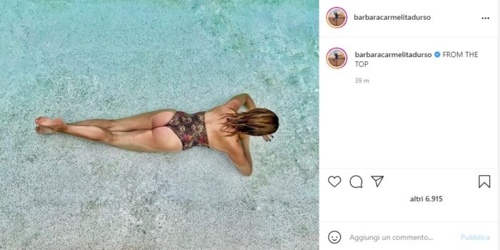 Barbara D'Urso post Instagram