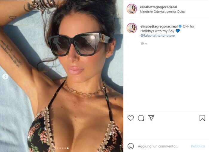 Elisabetta Gregoraci post Instagram 